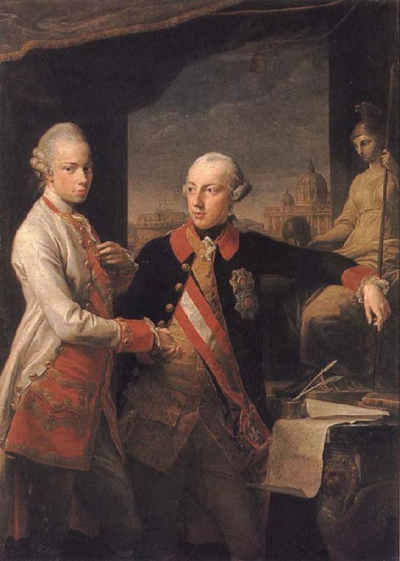 Pompeo Batoni Emperor Foseph II and Grand Duke Pietro Leopoldo of Tusany oil painting picture